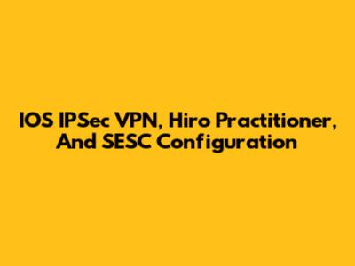 IOS IPSec VPN, Hiro Practitioner, And SESC Configuration