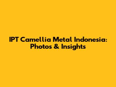 IPT Camellia Metal Indonesia: Photos & Insights